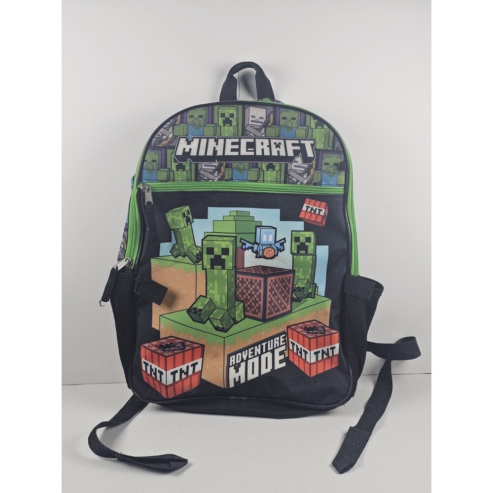 Minecraft Creeper TnT Adventure Mode 16-Inch Kids Backpack Back To School Bag